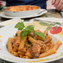 Pasta con Pollo e Funghi freschi